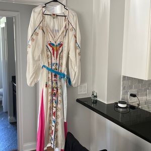 FARM Rio Multicolor Embroidered Maxi Dress